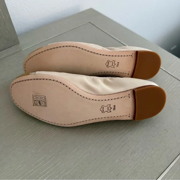 Tory Burch Minnie Cap Toe Ballet Flats - Cream/Gold